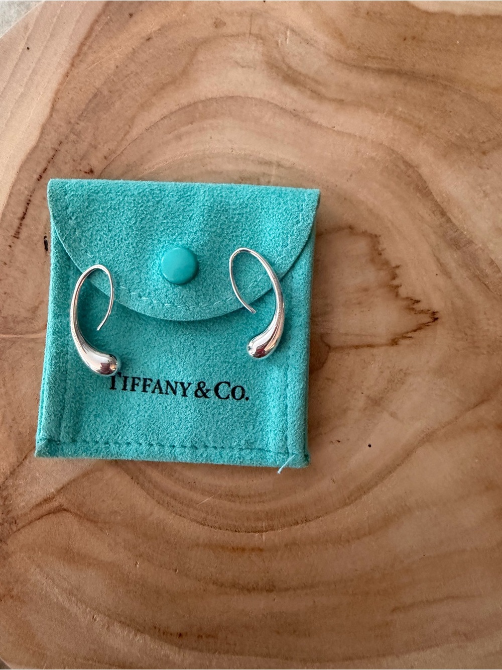 Tiffany & Co. Elsa Peretti Sterling Silver Teardrop Earrings